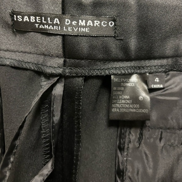 Isabella DeMarco Larry Levine Black Pants Size 4 - Picture 8 of 10